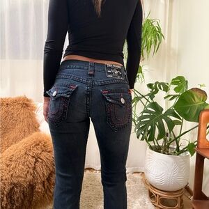 True Religion Dark Indigo Straight Leg Jeans